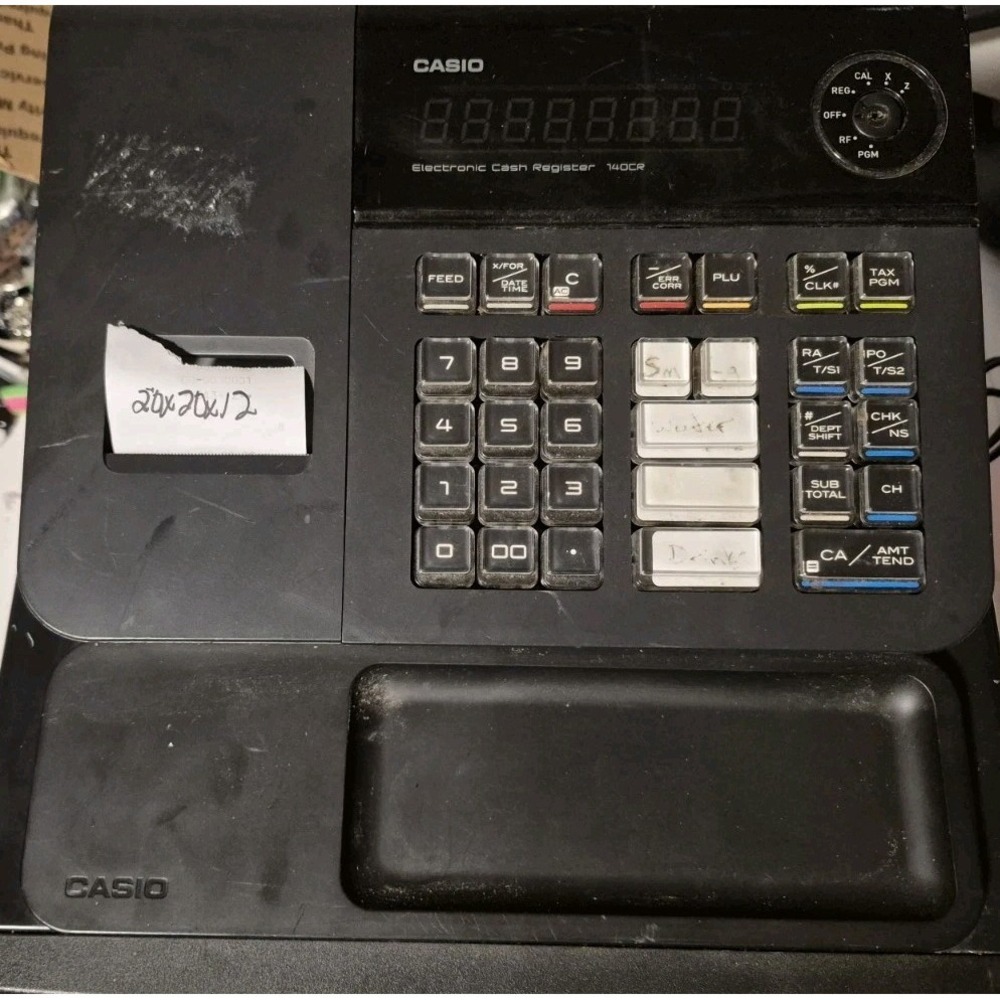 CASIO Model 140CR-1 Electronic Cash Register Till Retail Used Condition Parts